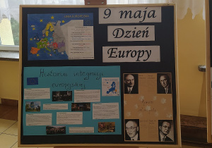 Tablica z informacjami dotyczącymi Dnia Europy. Fot. O.Górska